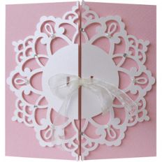 doily gate fold card