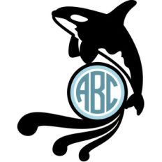 orca whale monogram