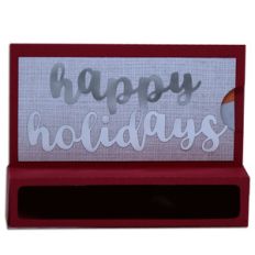 happy holidays candy and gift card holder