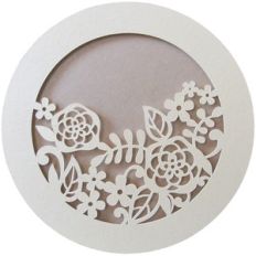 flowers layer round card