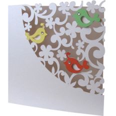 birds flourish card