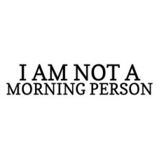 i am not a morning person quote