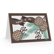 thinking of you pinecones card