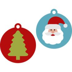 christmas tree and santa tags