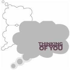 thinking of you thought bubble card