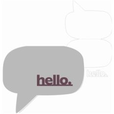 hello talking bubble shaped card