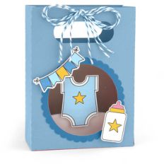 shadowbox gift card bag baby boy