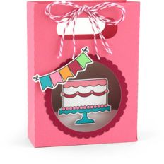 shadowbox gift card bag birthday cake