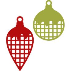 christmas ornament plaid tag