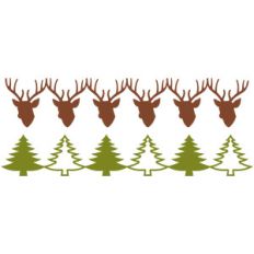 deer and tree christmas borders