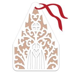 gingerbread house layered gift tag