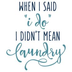 when i said i do laundry phrase