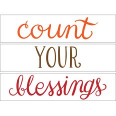 count your blessings lightbox words