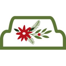 christmas flower tag