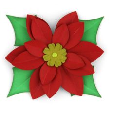 3d poinsettia