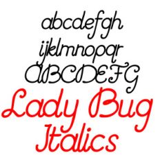 pn lady bug italics