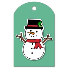 easy print + cut tag snowman