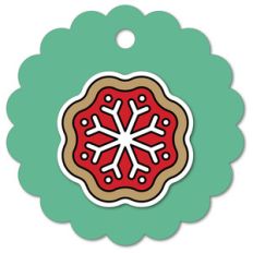 easy print + cut tag snowflake cookie