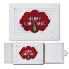 merry christmas sliding shadow card