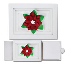 poinsettia sliding shadow card