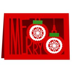 merry ornaments 5x7 card