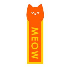 cat bookmark: meow