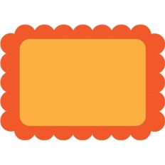 'rectangle' scalloped frame