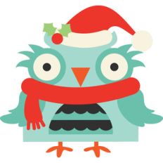 owl with scarf and hat