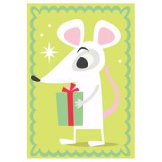 mouse with gift