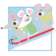 mice sledding