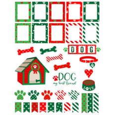doggy christmas planner stickers