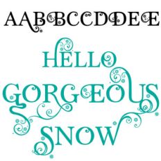pn hello gorgeous snow uppercase