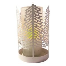 winter pine trees lantern