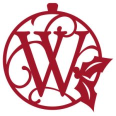 christmas monogram ornament w