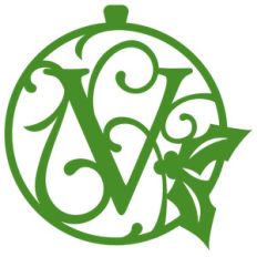 christmas monogram ornament v