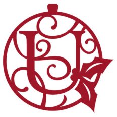 christmas monogram ornament u