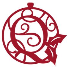 christmas monogram ornament q