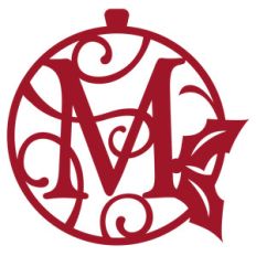christmas monogram ornament m