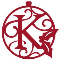christmas monogram ornament k