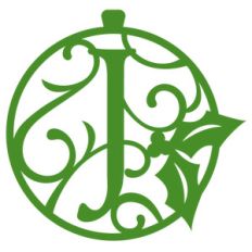 christmas monogram ornament j