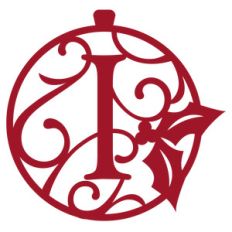christmas monogram ornament i