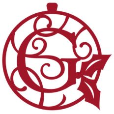 christmas monogram ornament g