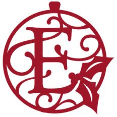 christmas monogram ornament e
