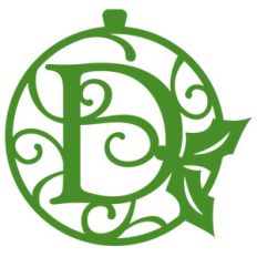 christmas monogram ornament d