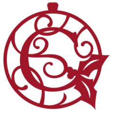 christmas monogram ornament c