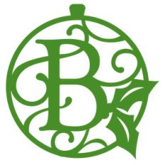 christmas monogram ornament b