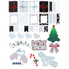 snow-themed planner stickers