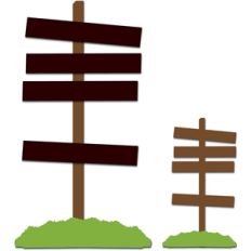 directional wooden sign