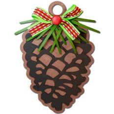 pinecone gift tag