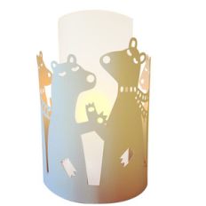 polar bears holiday lantern